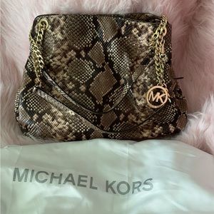 Michael Kors Python Print Handbag w/dust cover